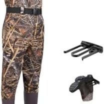 Fishing Waders for Men, 2-Ply Nylon/PVC Waterproof Women Chest Wader with Boots, Bootfoot Hunting Waders