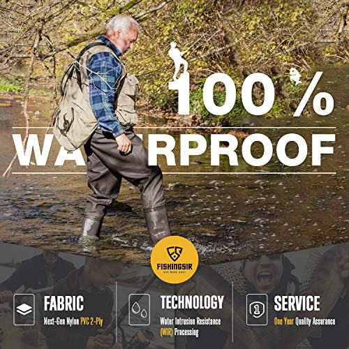 Fishing Waders for Men, 2-Ply Nylon/PVC Waterproof Women Chest Wader with Boots, Bootfoot Hunting Waders - Image 5